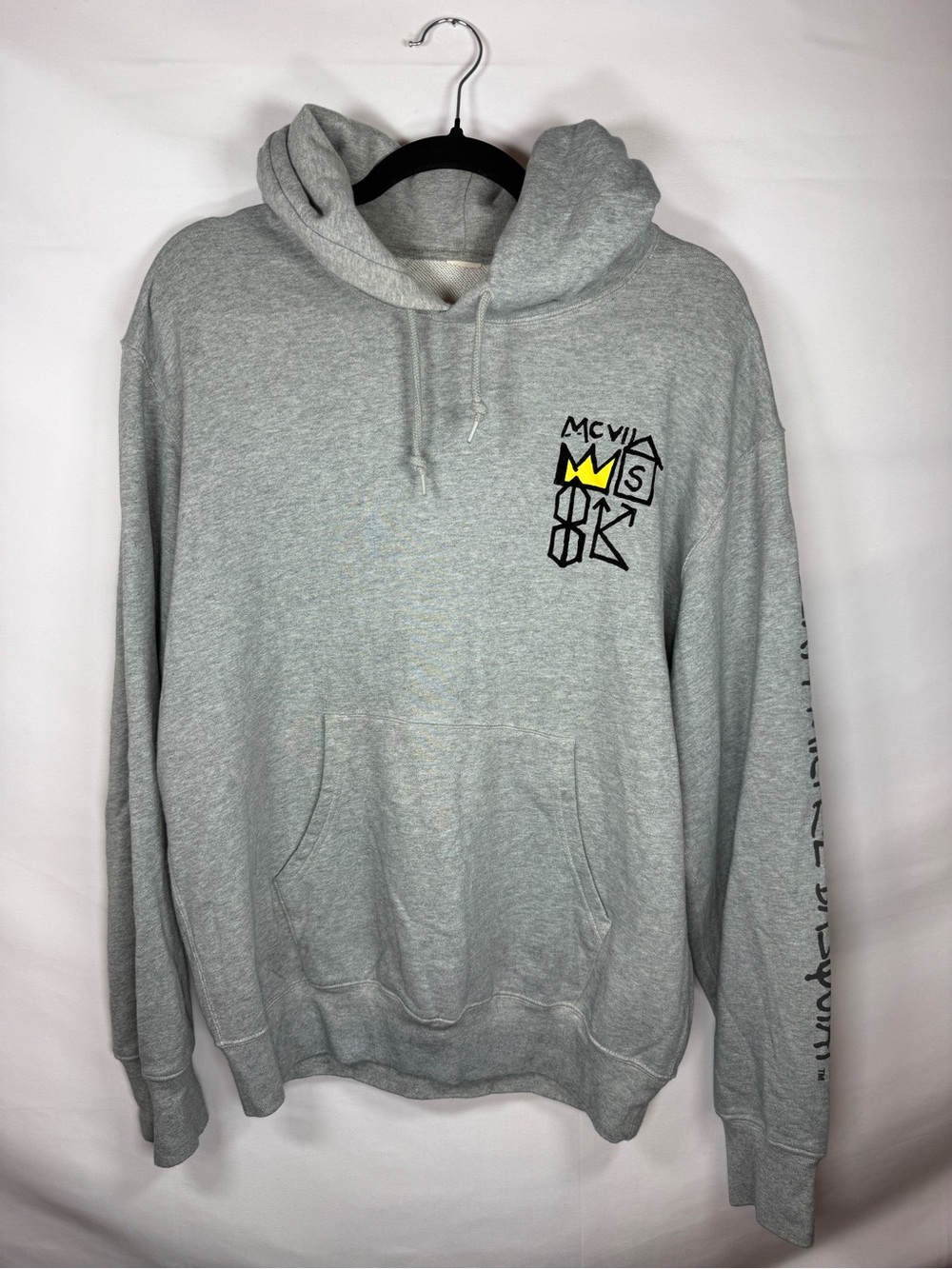 Uniqlo Jean-Michel Basquiat Hoodie Sweatshirt Mens XL Extra Large Gray
